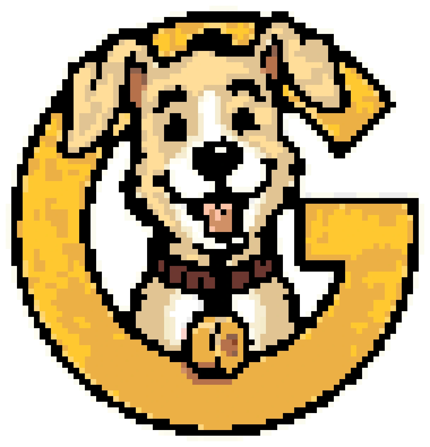 用拼豆拼出来的 GOGO 狗狗 logo